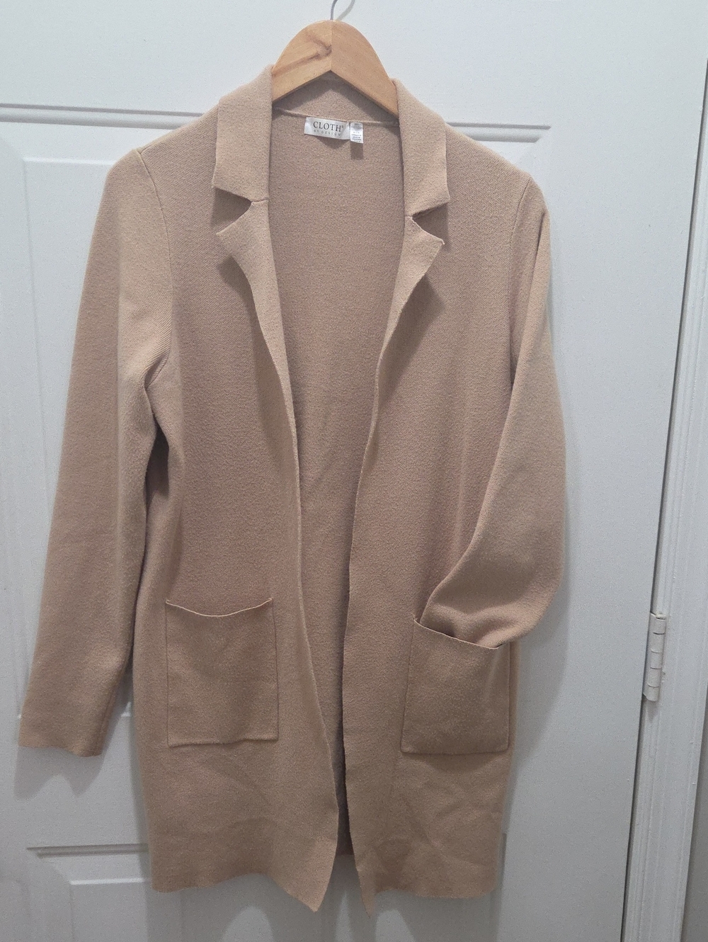 CLOTH by Design Women’s Open Front Long Cardigan Sweater - Beige S